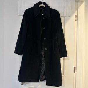 Anne Klein size 8 black, wool coat